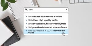 Image of a Google search of 'Why SEO matters in 2024"