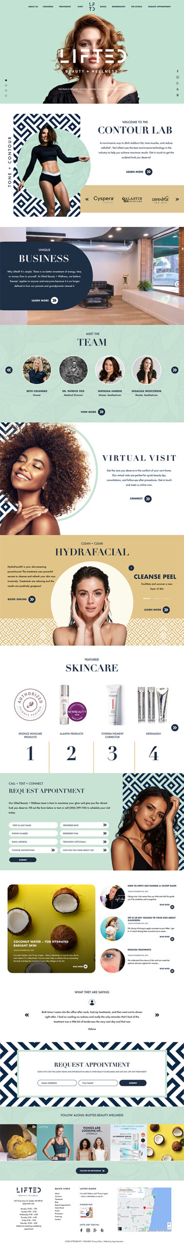 Lifted Beauty + Wellness Redesign
