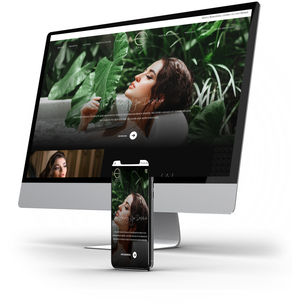 Salt Spa desktop and mobile previews