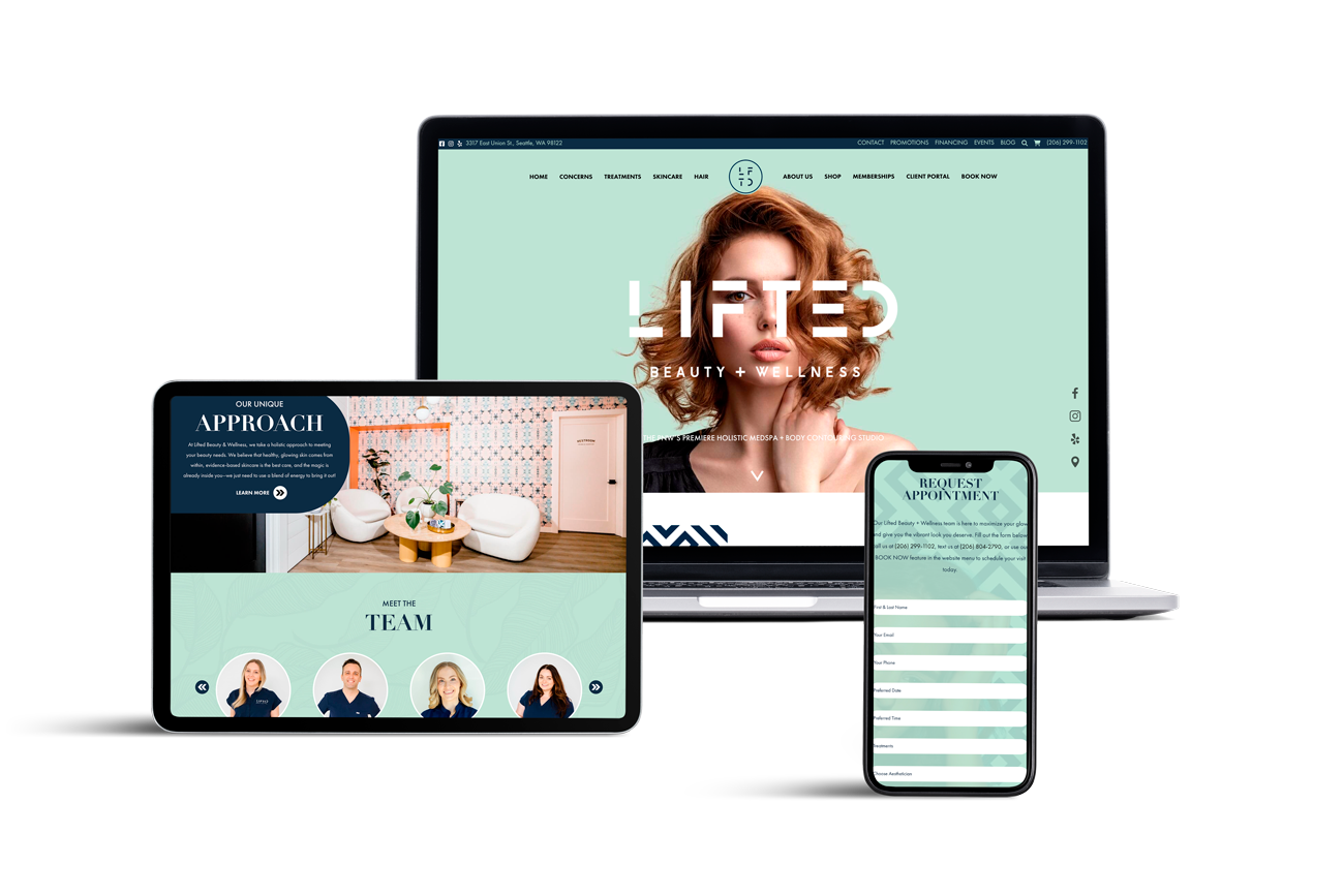 Lifted's website on multiple devices