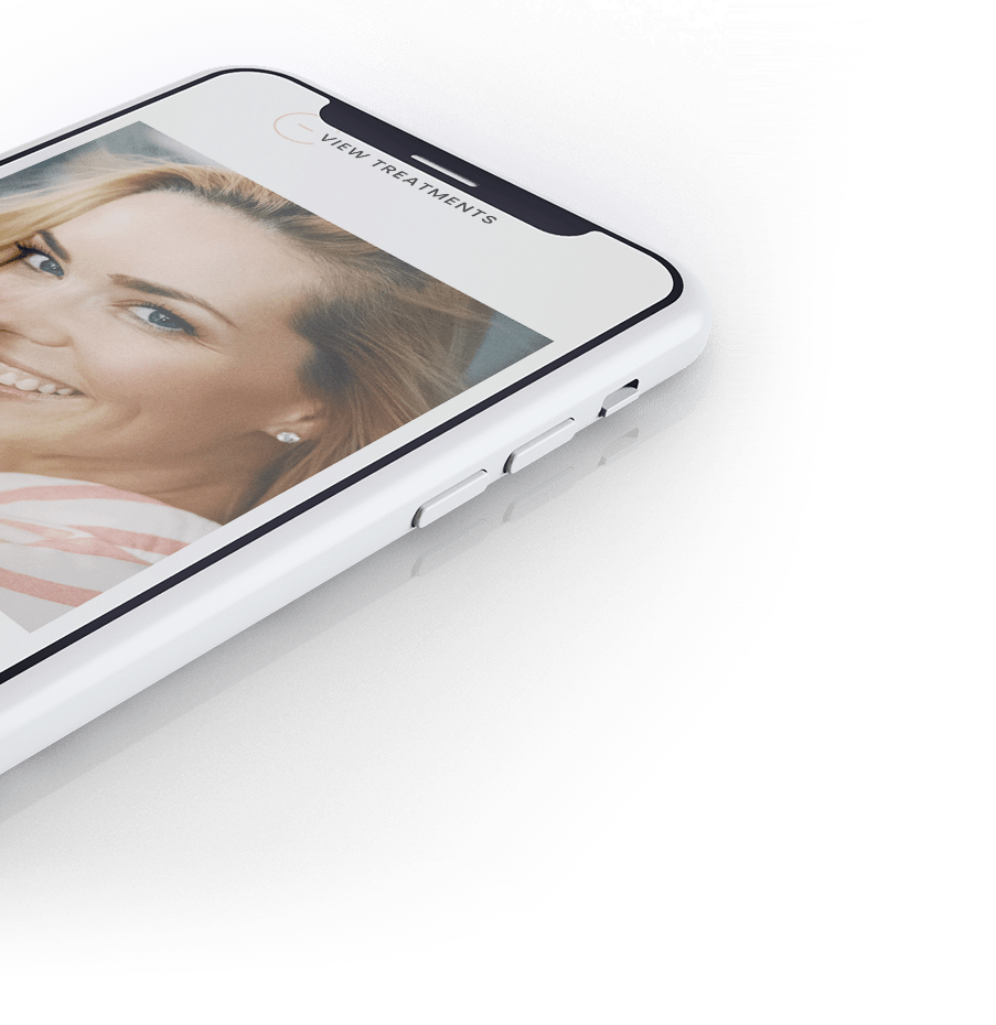 Image of a mobile device showing Refresh Med Spa LA's website