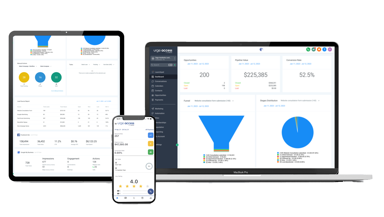 Lead management + reporting