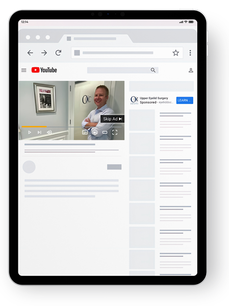 Example of YouTube advertising