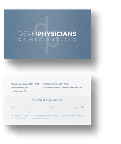 DermPhysicians of New England business card design