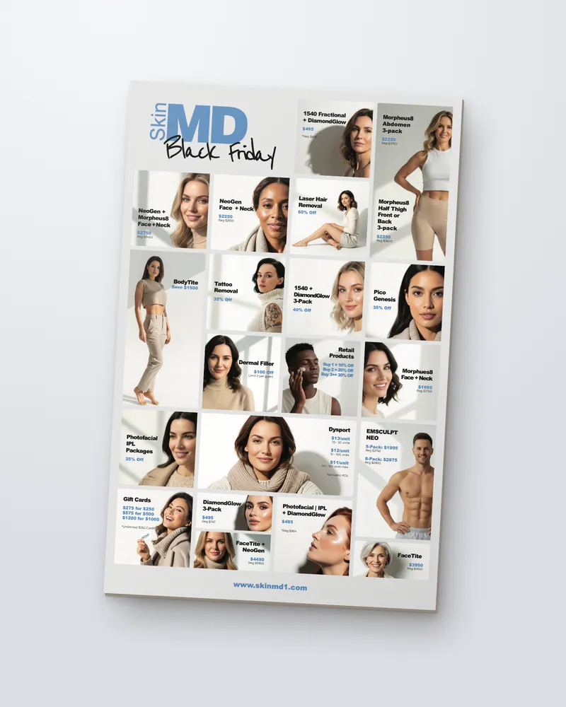 Black Friday display board, SkinMD