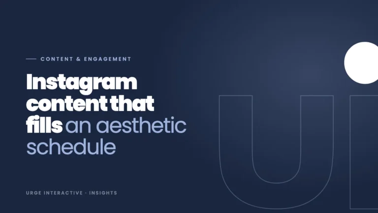 Content & Engagement: Instagram content that fills an aesthetic schedule