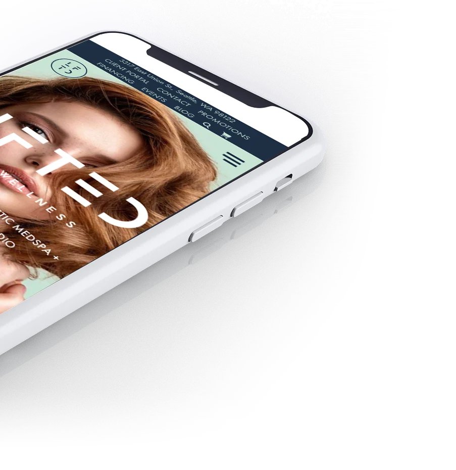 The Lifted homepage on a phone, tilted.