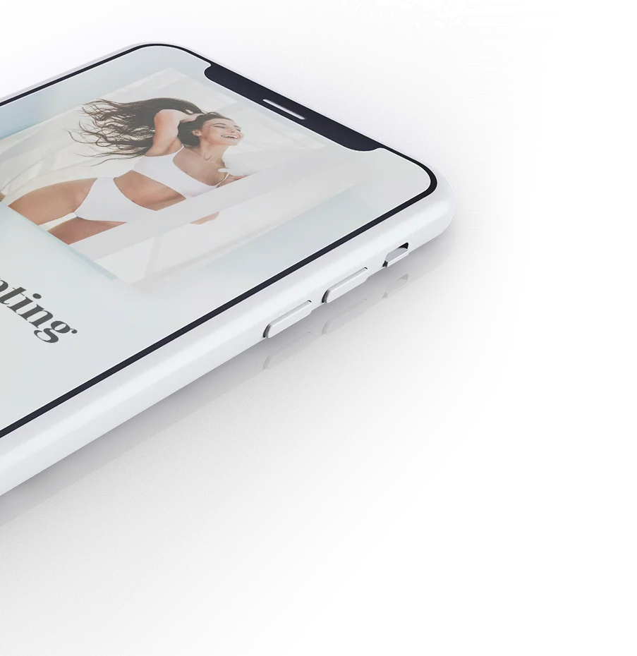 The RKM homepage on a phone, tilted.